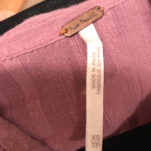 Free people purple Victorian style button shirt - Picture 5 of 6